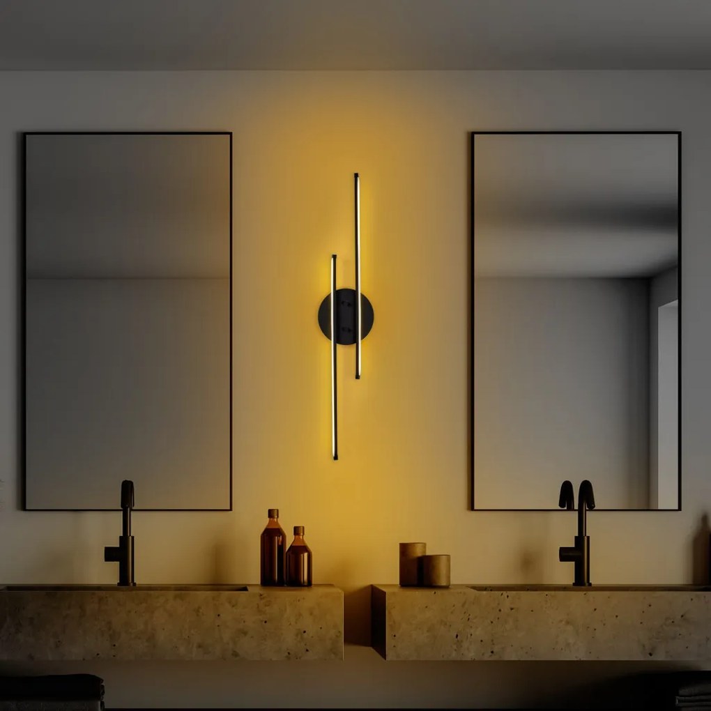 Umut 13299 fekete fém LED falilámpa