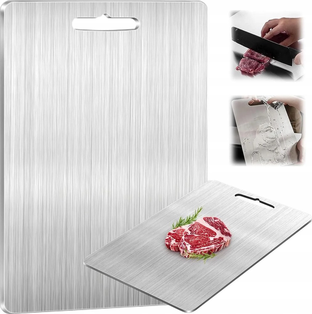 1DB Nagy Titán Vágódeszka Acél Konyhai Alátét