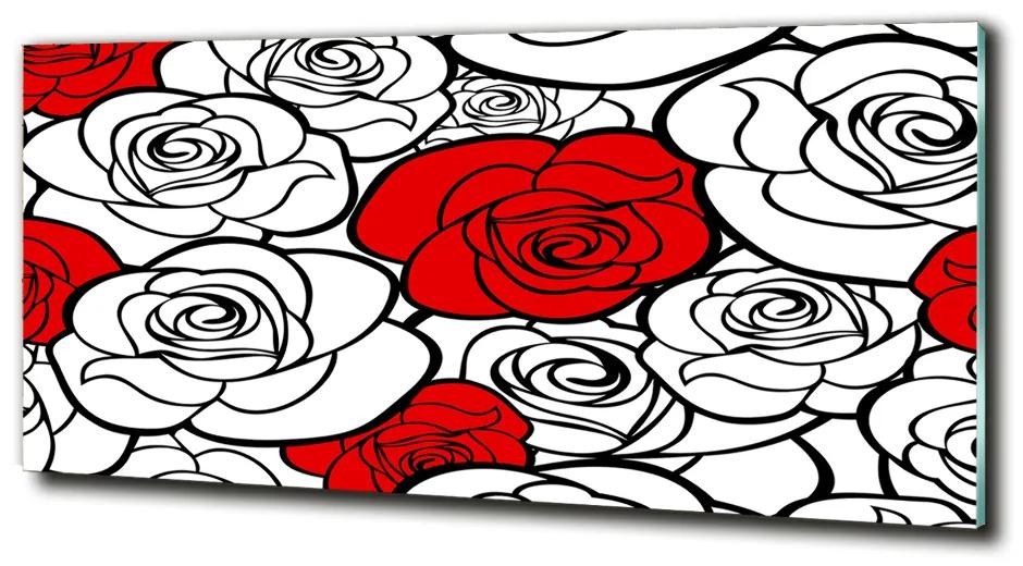 Fali üvegkép Roses cz-obglass-125x50-54438364