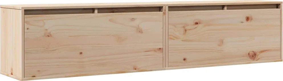 vidaXL 2 db tömör fenyőfa faliszekrény 80 x 30 x 35 cm