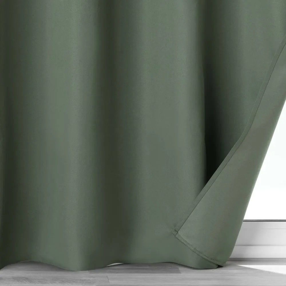 Khaki mikroszálas sötétítő függöny 140x260 cm Obscure – douceur d'intérieur