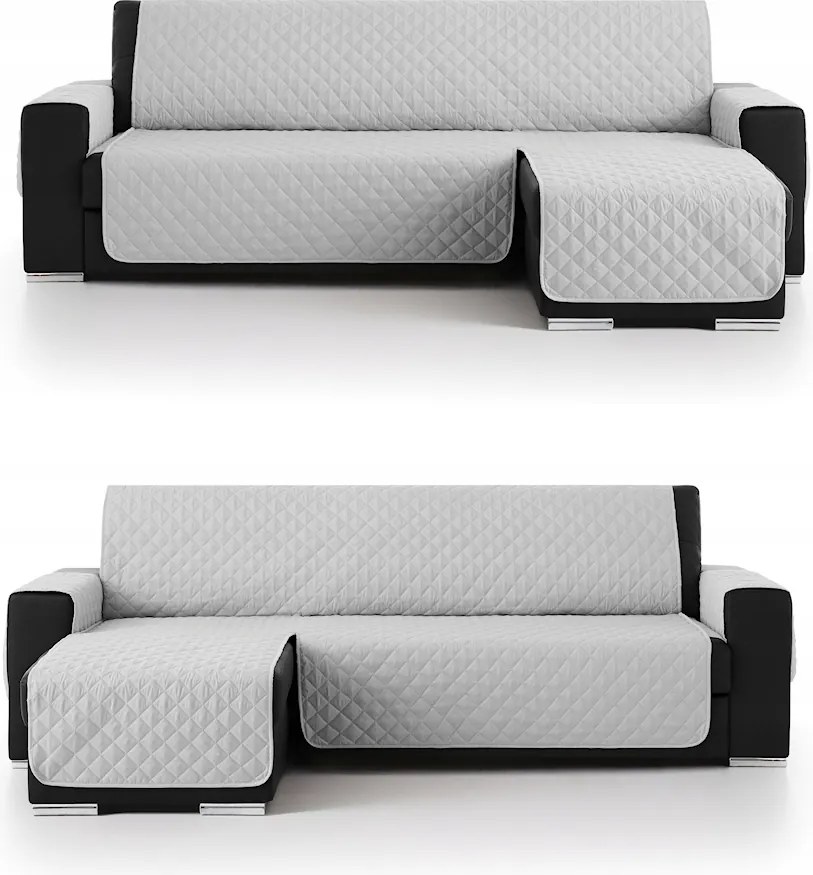 Kanapé ágytakaró sarokvédő 240 cm szürke steppelt ágytakaró