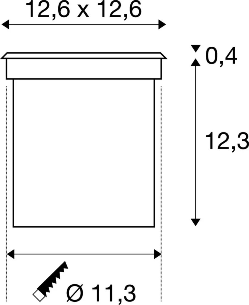 SLV 227604 SOLASTO Kültéri Talajba Építhető Lámpa Rozsdamentes acél LED IP67