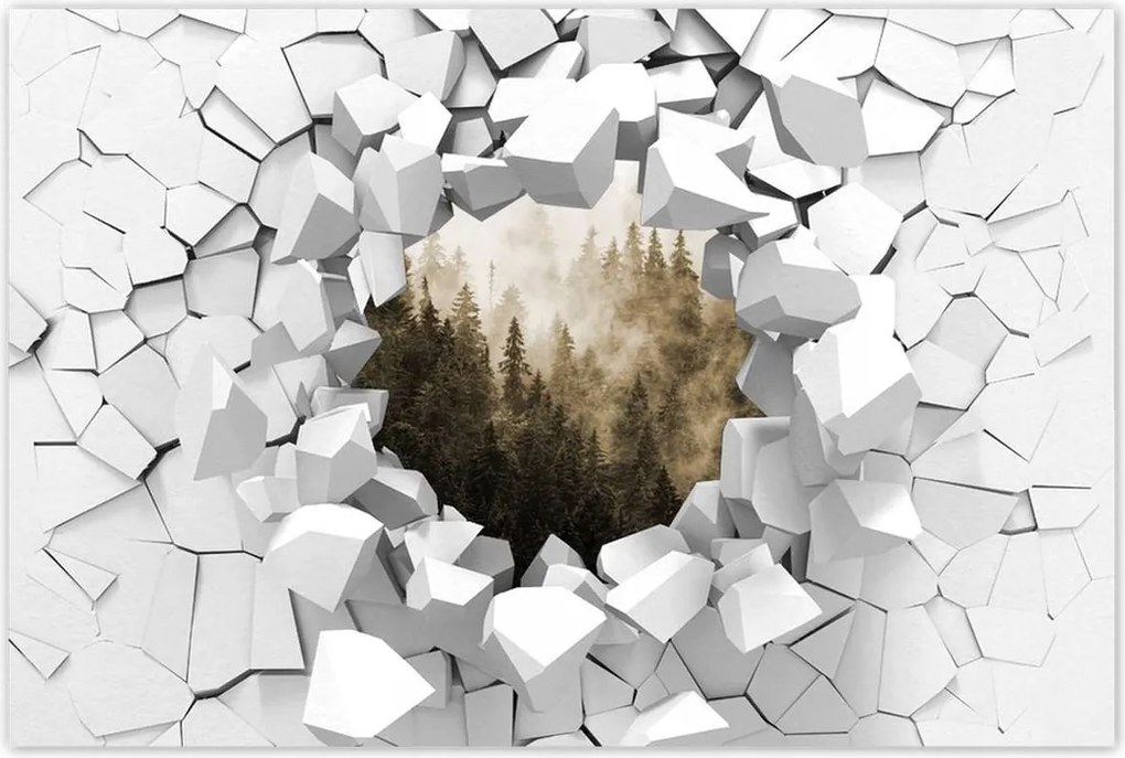 Poszterek 60x40 Tájkép Szépia Hegyek Köd