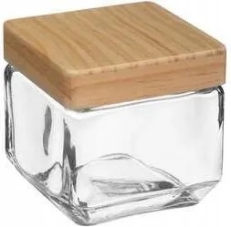 Üvegtégely 850ml szögletes, Fenyő Fedéllel