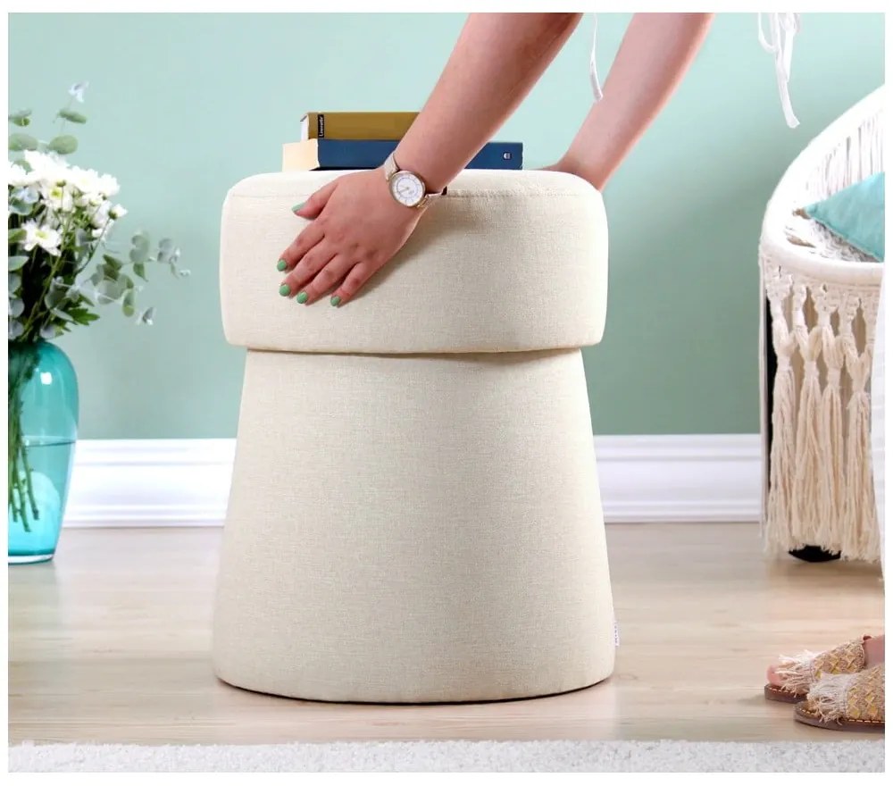 Krémszínű puff Beans – Artie