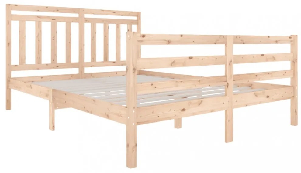 vidaXL tömör fa ágykeret 160 x 200 cm