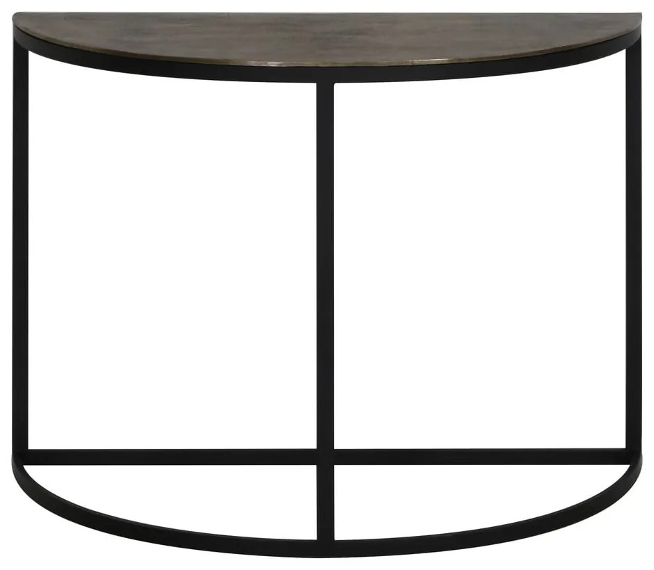 Bronzszínű fém konzolasztal 42x100 cm Peto – Light &amp; Living