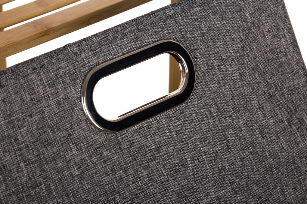 G21 szennyeskosár 30 l polcokkal, bambusz