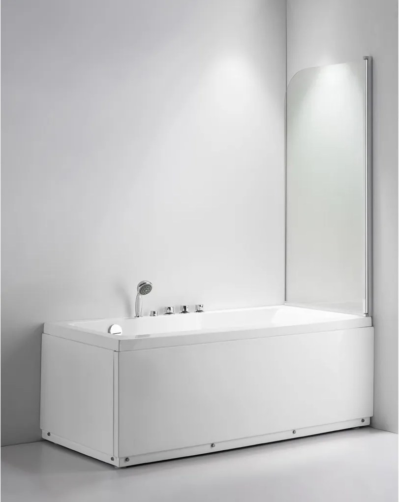 Stuxi Ravenna 75x140 cm 1 szárnyú kádparaván, 6 mm vízlepergető üveg, króm