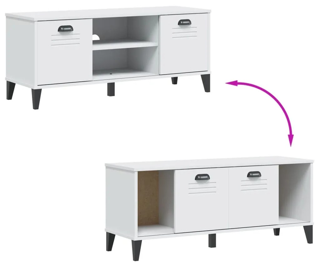 VIKEN fehér szerelt fa cipőtároló pad 106 x 35 x 45 cm