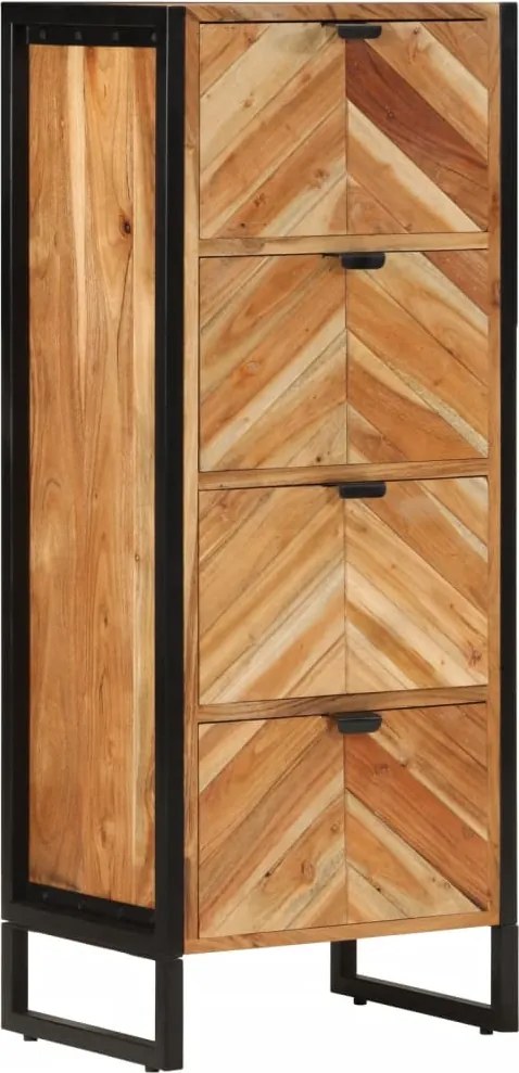 vidaXL tömör akácfa fürdőszobaszekrény 40 x 30 x 100 cm