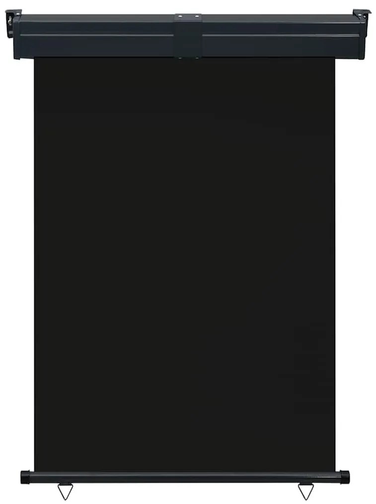 fekete erkély oldalnapellenző 125 x 250 cm