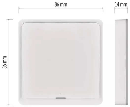 Kapcsoló 1 gombos GoSmart 1xCR2430 Tuya fehér