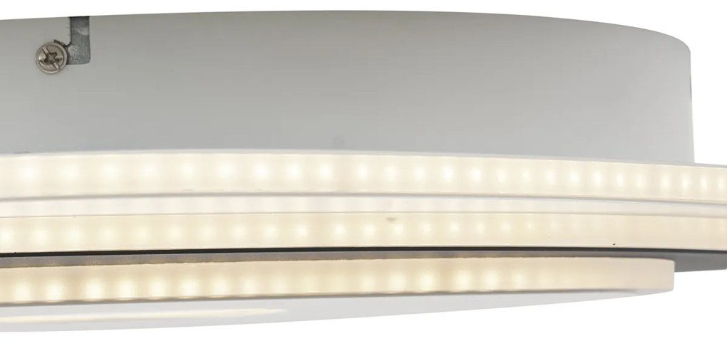 Design mennyezeti lámpa fehér, sötétszürke organikus formával, LED-del, dimmelhető - Taylor