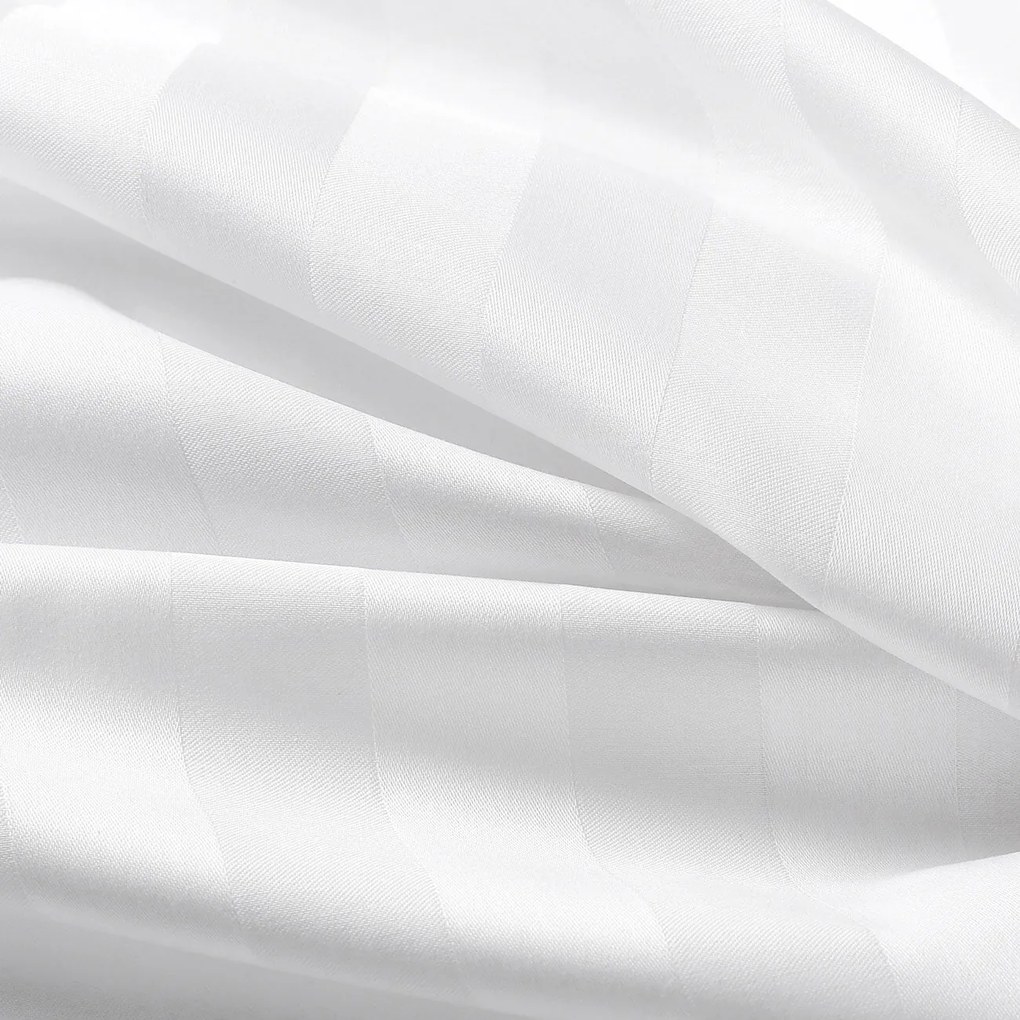 Goldea kör alakú damaszt terítő - fehér csíkos Ø 220 cm