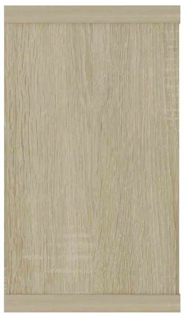 4 db sonoma tölgy színű szerelt fa fali polc 80 x 15 x 26,5 cm