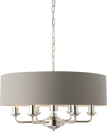 ENDON 94373 HIGHCLERE Ernyős Függesztett Lámpa Nickel-Nero, Faszén E14 IP20