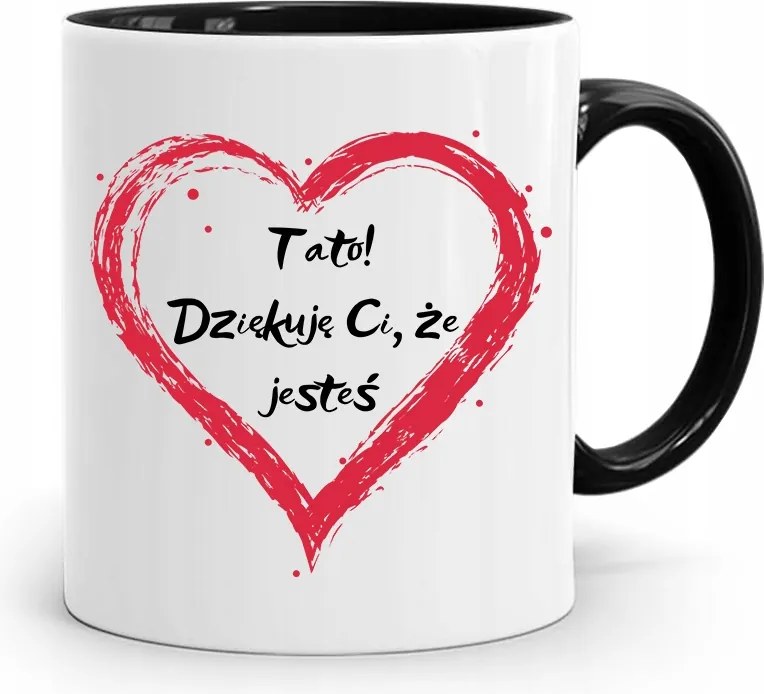 Fekete Bögre Apák Napjára Köszönöm, Hogy fényképes nyomattal Vagy