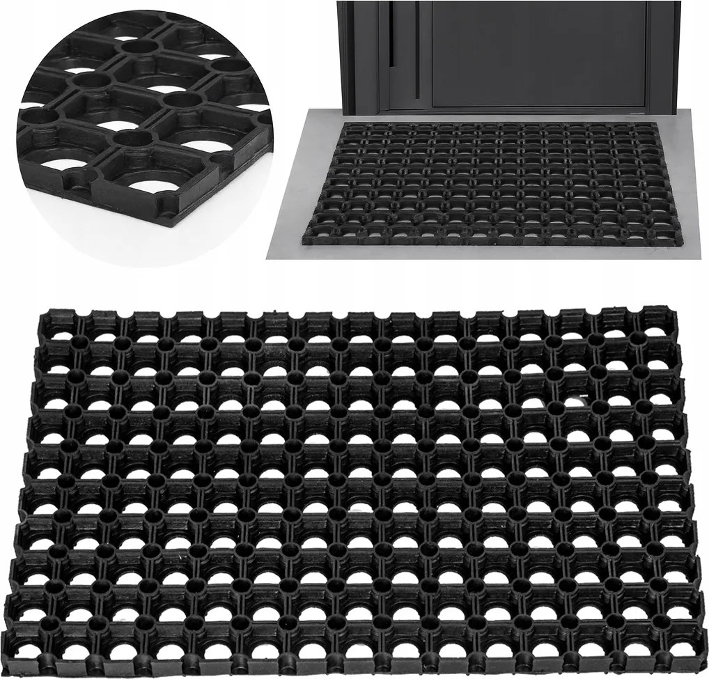 Lábtörlő Ajtó Alá Áttört Gumiszőnyeg Külső Vastag 18MM 50X100CM