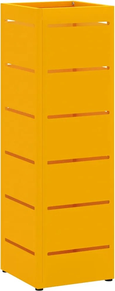vidaXL Napernyő Állvány tárolóval Mustár 15,5 x 15,5 x 49 cm Fém