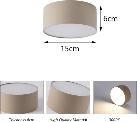 Brilagi - LED fürdőszobai mennyezeti lámpatest FORIS LED/20W/230V átm. 15 cm bézs IP44