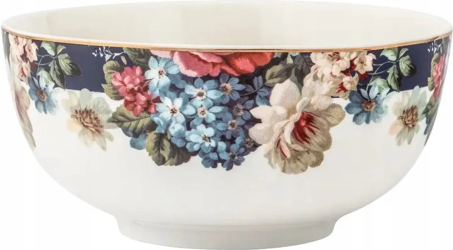 Porcelán tál Saláta tálaló fehér virágos 14cm 600ml 1db