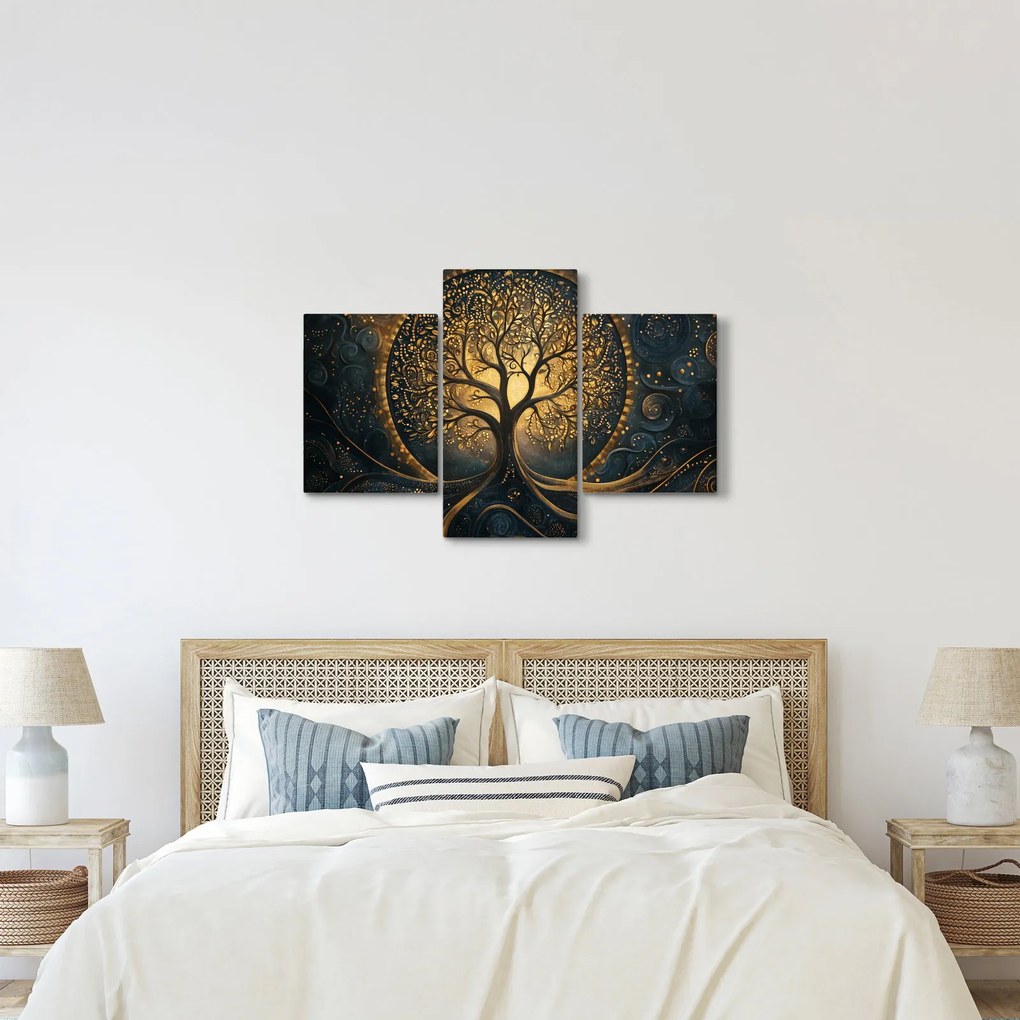 Kép – Arany aurájú fa (90x60 cm)