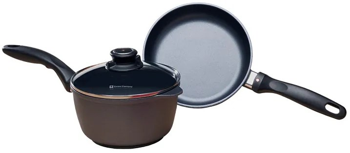 SWISS DIAMOND®  3 darabos gyémánt felületű Mini edénykészlet (2 edény + 1 fedő)