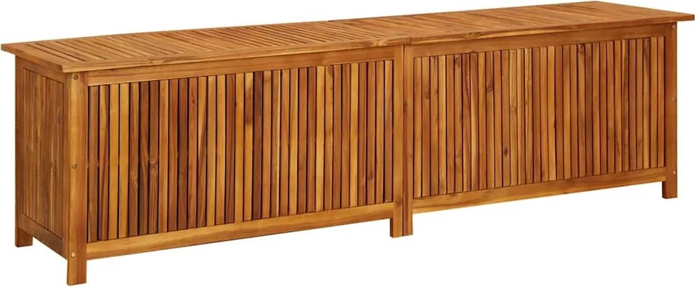 Tömör Akácfa Kerti Tárolóláda 200 X 50 X 58 Cm