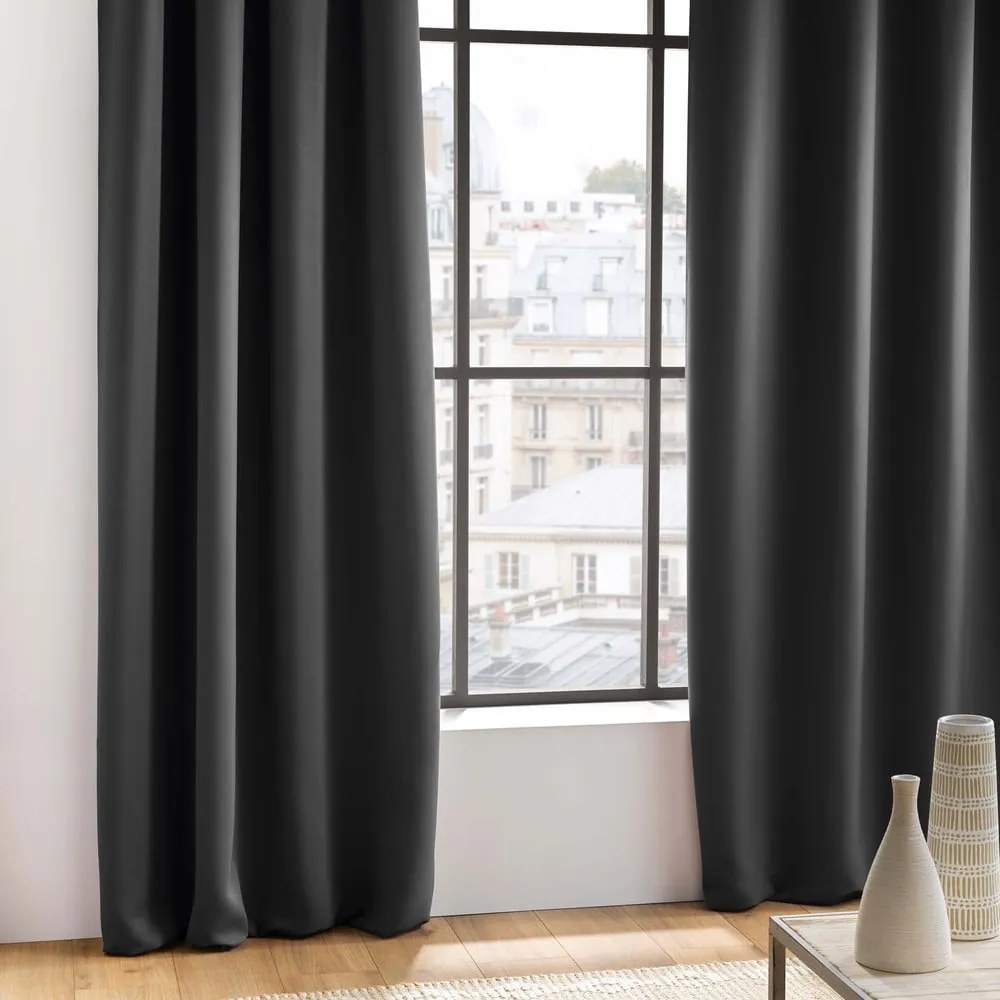 Fekete sötétítő függöny 135x240 cm Occult – douceur d'intérieur