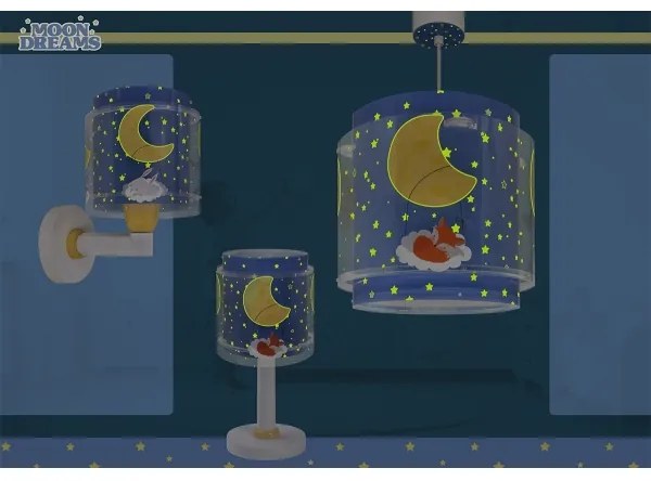 Dalber 76632 - Gyerekcsillár MOON DREAMS 1xE27/15W/230V kék