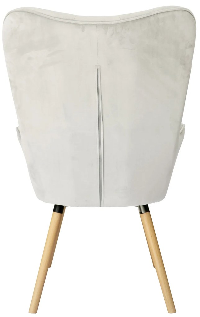 Világosszürke bársonyszék COZY