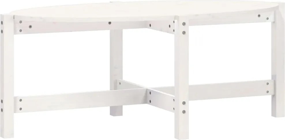 vidaXL fehér tömör fenyőfa dohányzóasztal 118 x 63 x 45 cm