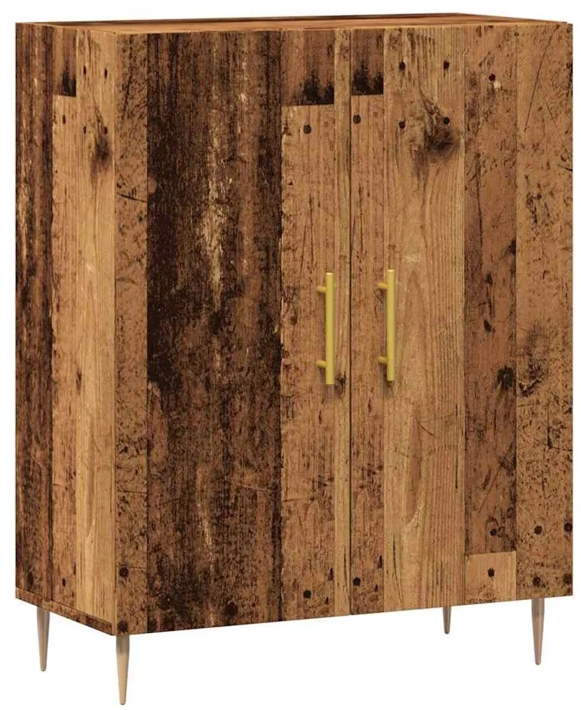 antik fa színű szerelt fa tálalószekrény 69,5 x 34 x 90 cm