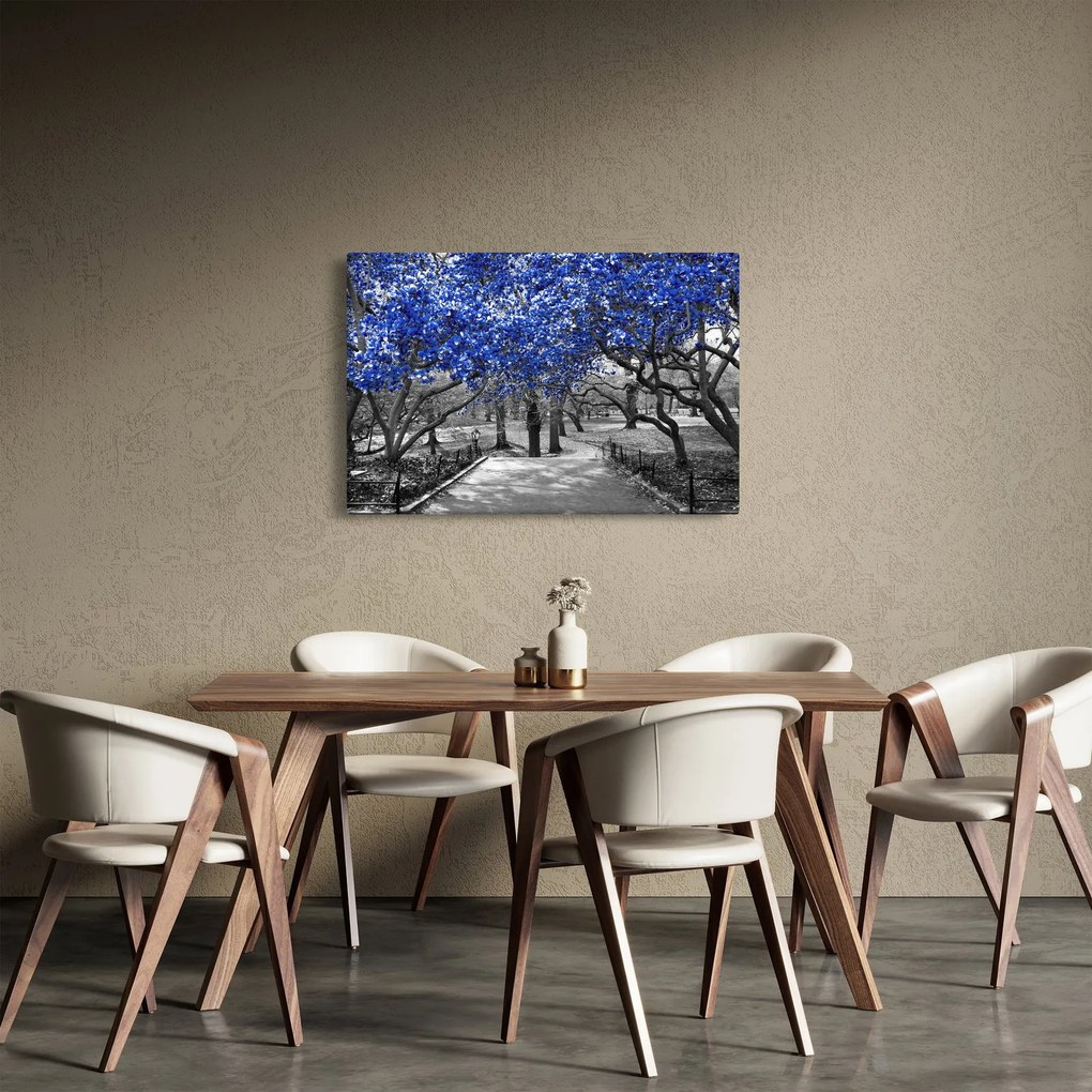 Kép - Kék fák, Central Park, New York (90x60 cm)