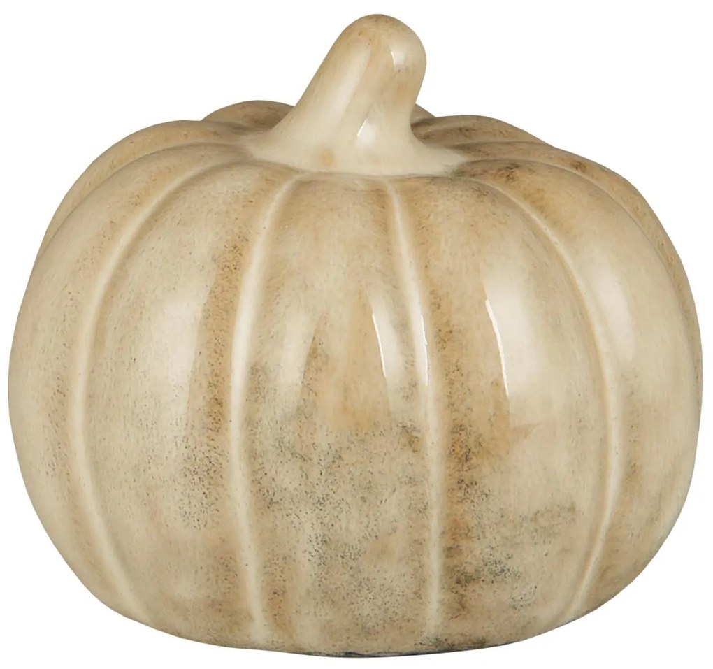 IB Laursen Kerámia tök dekoráció PUMPKIN STANDING Ø8 cm krémszínű