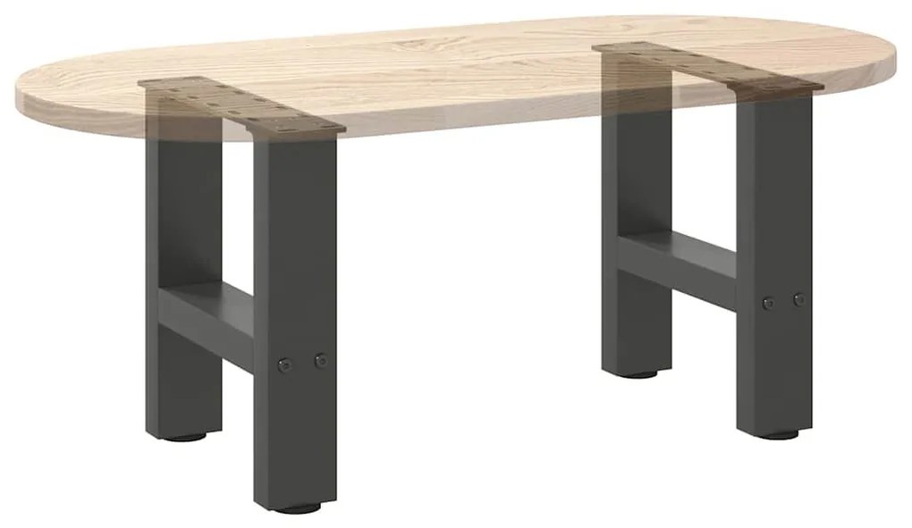 2 db antracitszürke acél dohányzóasztal láb 40x(30-31) cm