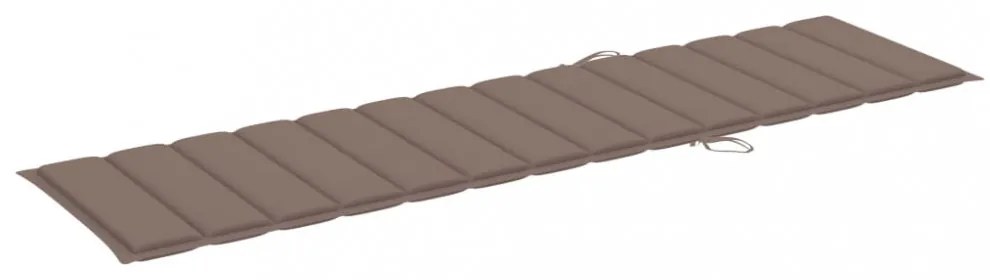 tópszínű oxford szövet napozóágy párna 200 x 50 x 3 cm