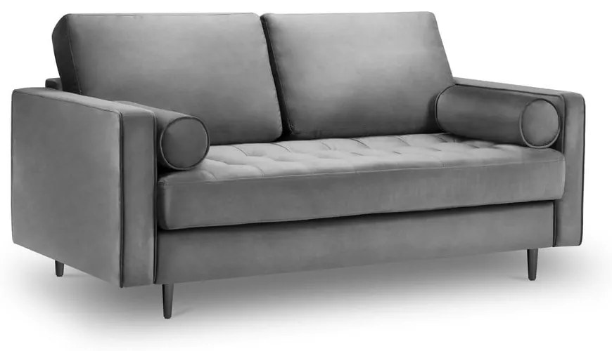 Santo világosszürke bársonykanapé, 174 cm - Milo Casa