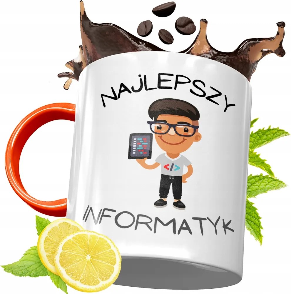 Narancssárga Bögre Informatikus Fejlesztőknek, fényképes nyomtatással