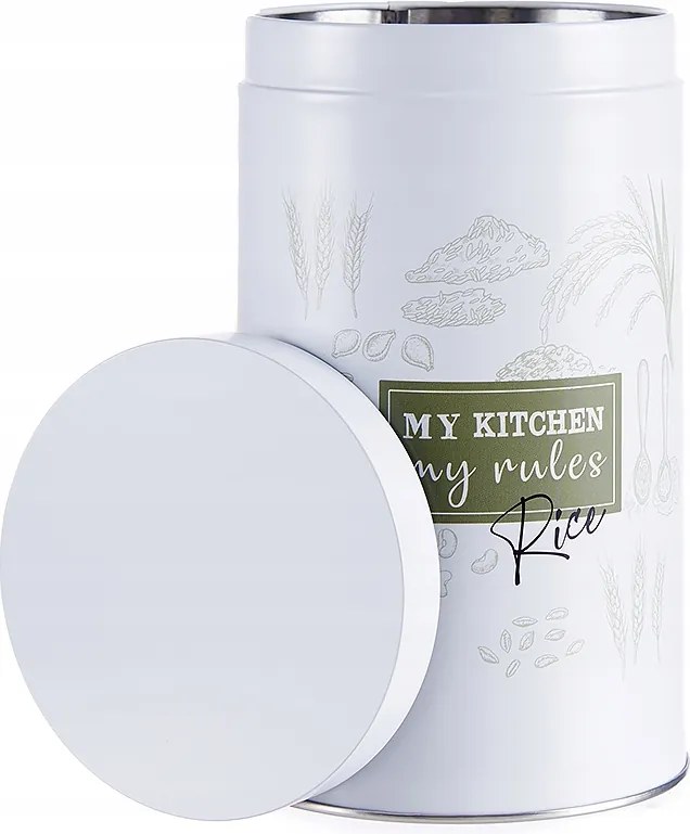 Modern Desing Fém Tartály Zárható Rizsdoboz 1 kg Ar