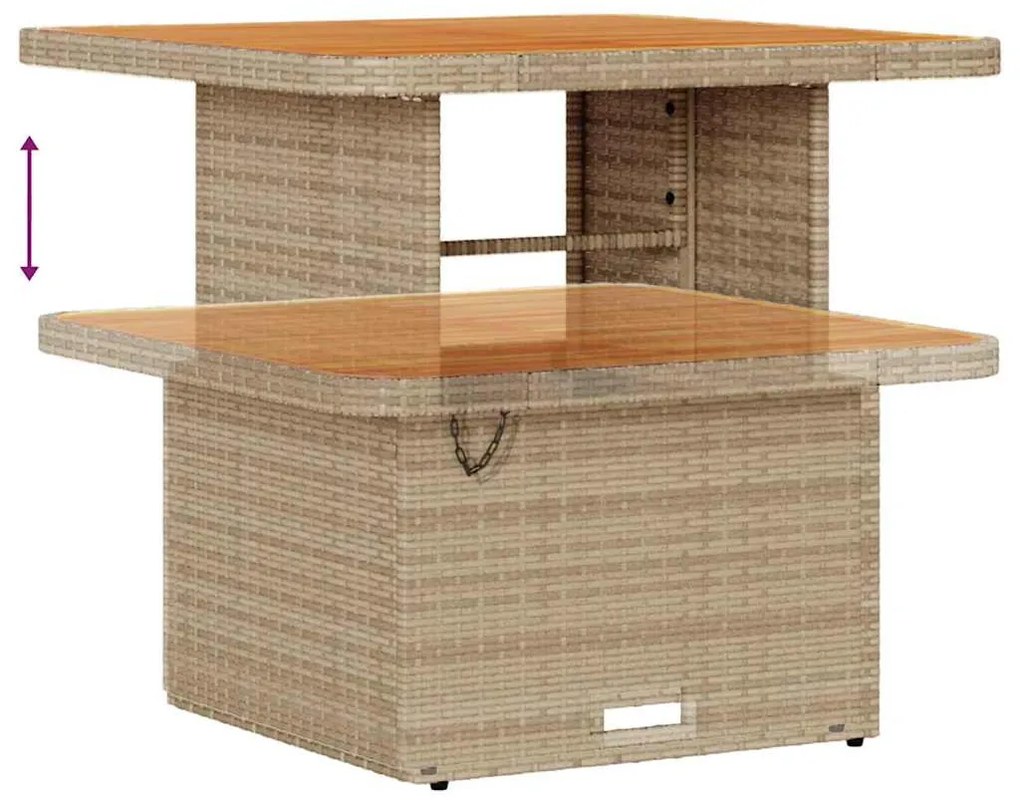Kerti Kanapé Szett párnával 9 pcs Beige és krém 80 x 80 x 71 cm