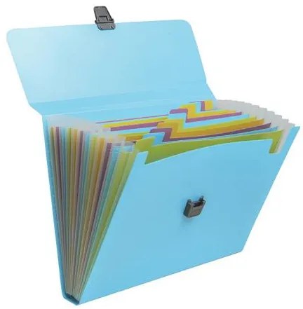 Harmonikamappa, A4, PP, 13 rekeszes, EXACOMPTA Pop'NCo, ciánkék (EX55299E)