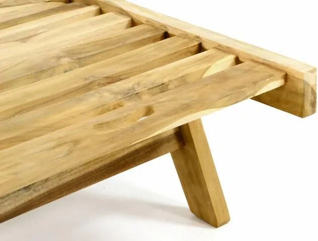 DIVERO Kerti nyugágy kerekekkel teak fa