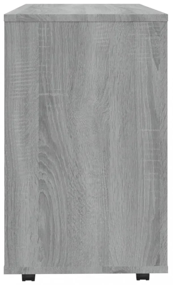 szürke sonoma színű szerelt fa kisasztal 70 x 35 x 55 cm
