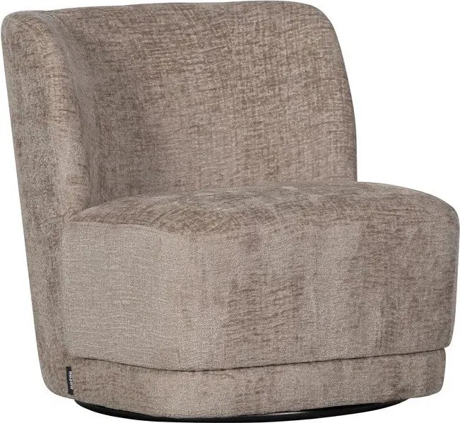 Világosbarna bársony fotel Atty – WOOOD