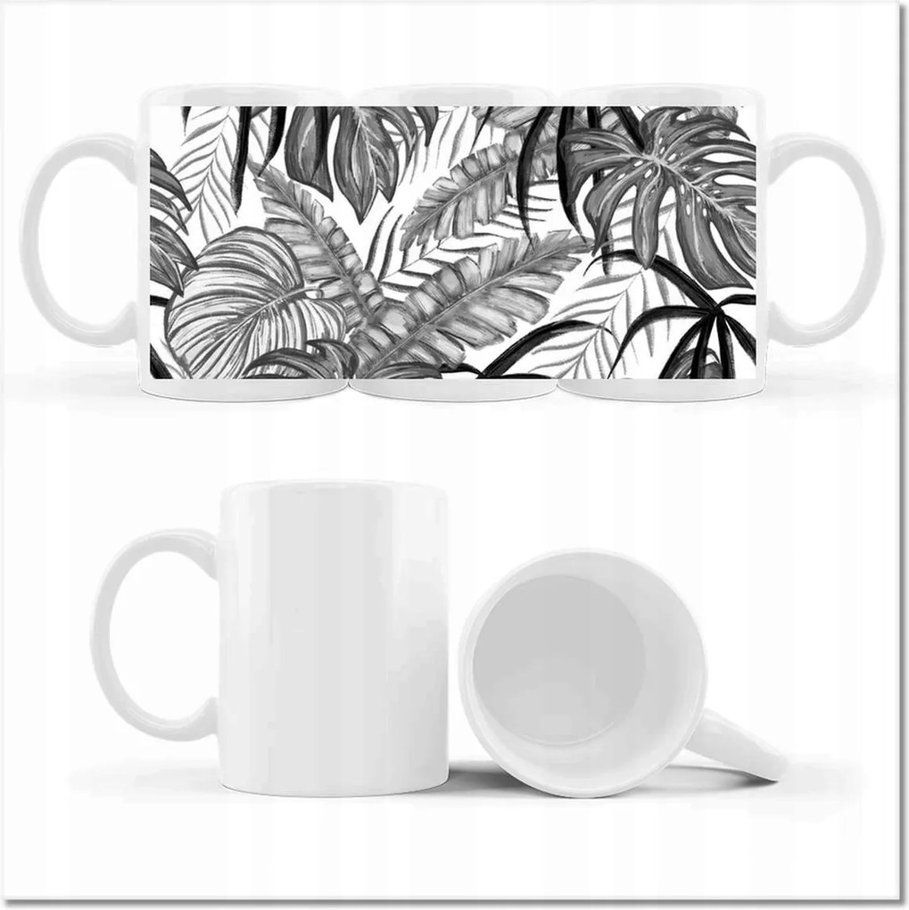 Monster fényképes bögre Zöld levél