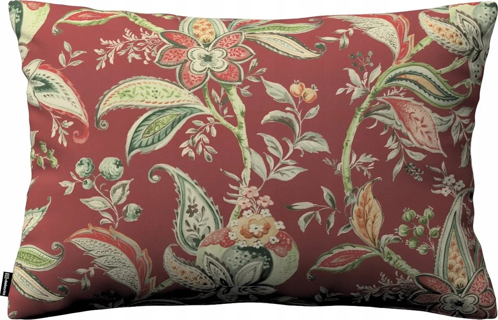 Dekoria Párnahuzat piros növényi mintákkal 60x40