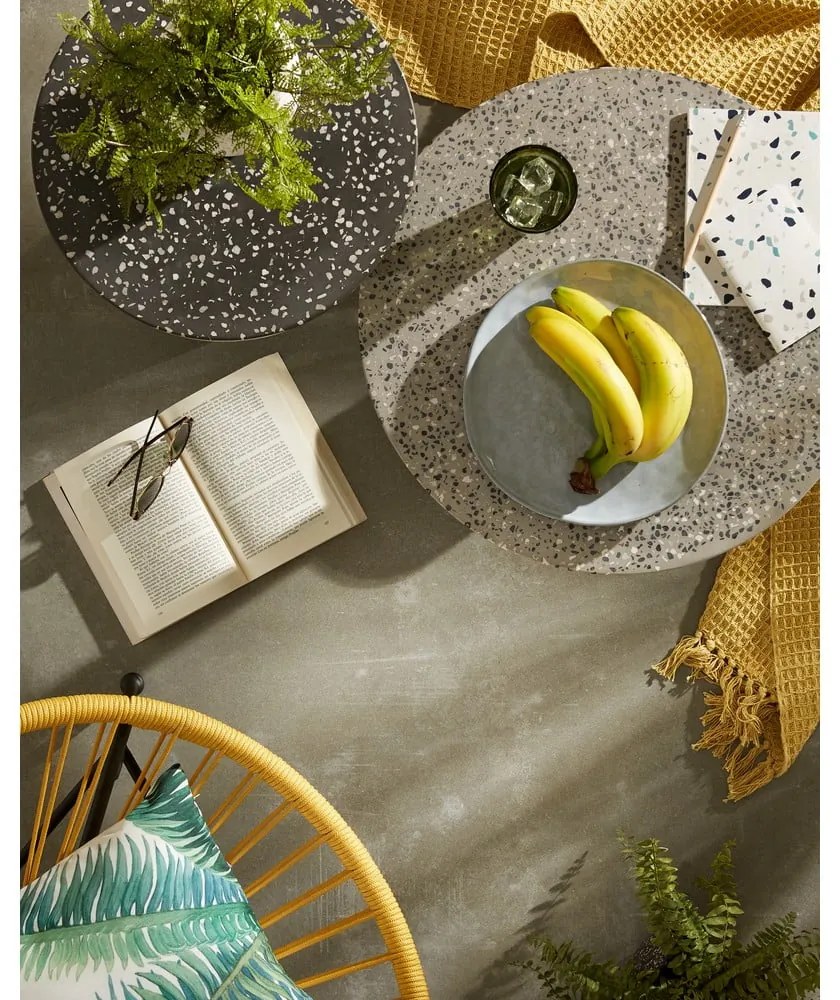 Kerek kerti kisasztal terrazzo asztallappal ø 40 cm Melano – Kave Home